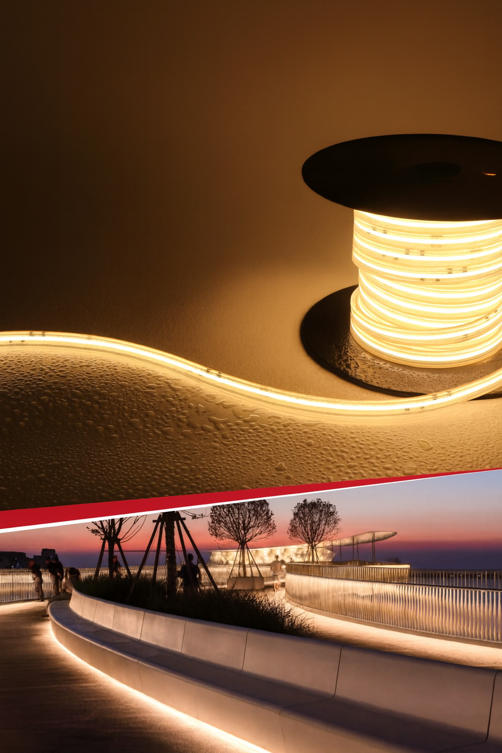 LED BORÐI - 2700K - COB 9w/m 230V